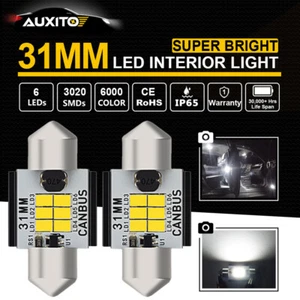 2X 31MM LICENSE FESTOON PLATE INTERIOR LED READING MAP LIGHT BULB GLOBE CAR 4WD - Picture 1 of 14