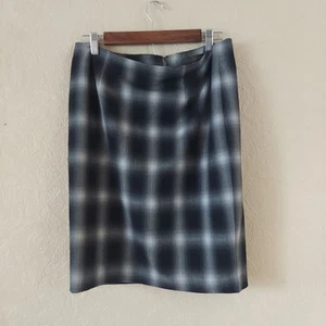 The Limited Black And White Plaid Pencil Skirt Sz 6 - Picture 1 of 8