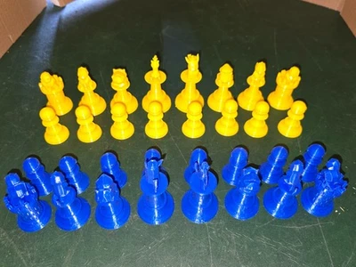 Jeu d'échecs Pokémon bleu et jeaune Pikachu imprimé en 3D - Photo 1/4