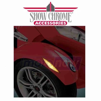 Show Chrome Amber LED Marker Lights for 2016 Can-Am Spyder F3-T SE6 - ca Foto 1 de 4