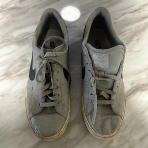Mens Nike Sweet Classic Leather Gray Black White Sneakers 318333-039 SZ 10 - Picture 1 of 6
