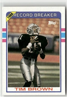 1989 TOPPS #2 TIM BROWN LOS ANGELES RAIDERS - Image 1 of 2