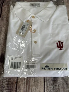 Peter Millar Sommer Komfort Indiana University Strumpfhosen Herren Large Poloshirt NEU - Bild 1 von 3