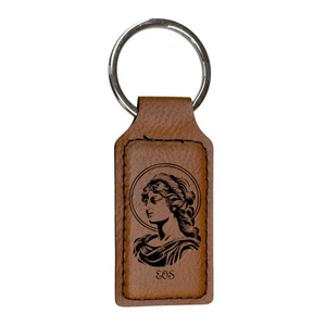 Keychain - Rectangle - Eos Goddess of Dawn - Leather - Foto 1 di 8