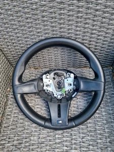 BMW Z4 E85 E86 M SPORT BLACK LEATHER STEERING WHEEL - Picture 1 of 13