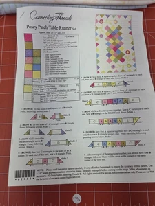 Connecting Threads Posey Patch Table Runner Fabric Kit 26.5"X43.5" - Picture 1 of 7