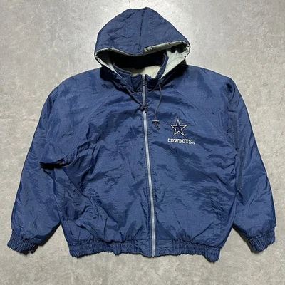 Chaqueta acolchada turbo Game Day de los Dallas Cowboys de colección años 90 NFL azul marino para hombre XL Foto 1 de 4