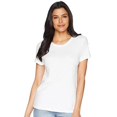 Lilla P Crew Neckline 100% Cotton White Short Sleeves Tee Shirt Women's Size S ! - Image 1 of 4