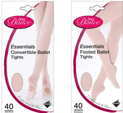 SILKY ESSENTIALS BALLET DANCE TIGHTS CONVERTIBLE OR FOOTED ADULTS - PINK OR TAN - Image 1 of 4