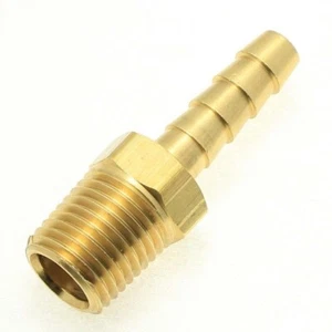 FUEL HOSE BRASS FITTING 1/4" HOSE BARB X 1/4" MNPT FREE SHIP - Picture 1 of 2