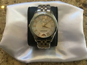 Emporio Armani Silver Dial Two-tone Men's Watch AR1844- Needs Battery - Picture 1 of 8