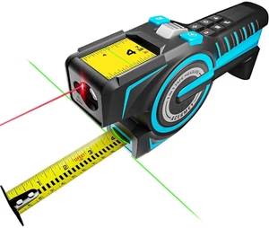 3-In-1 Digital Tape Measure, 330Ft Laser Measurement Tool & Auto Lock Tape with - Picture 1 of 12