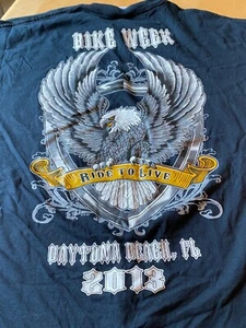 BIKE WEEK RIDE TO LIVE DAYTONA BEACH FLORIDA 2013 MEN'S T SHIRT XL - Picture 1 of 3