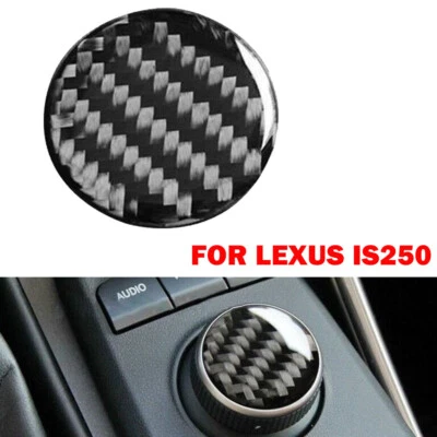 Carbon Fiber Center Control Knob Cover Trim For LEXUS IS250/300/350 2014-2018 - Imagem 1 de 4