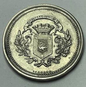 Médaille D’argent Boulogne-Sur-Mer - Blason De Ville - Fin XIXeme - Imagen 1 de 6