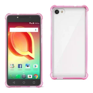 Reiko Alcatel Crave Clear Bumper Case with Air Cushion Protection in Clear Hot P - Picture 1 of 4