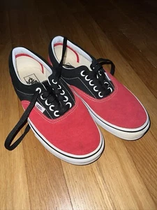 Vans Era 2 Tone Formula One Red & Black Suede Classic Skate Shoes Men Size 7 GUC - Picture 1 of 24