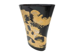 Rosenthal x Bjorn Wiinblad Gold Design Pottery Vase H 12.9 x W 10.9 x D 4.3 in - Picture 1 of 15