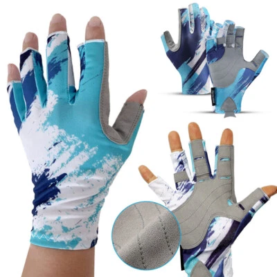 Guantes de pesca vela kayak remo guantes de protección solar UV Foto 1 de 4