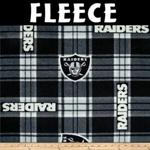 NFL Las Vegas Raiders Plaid 6415-D Fleece Fabric by the Yard