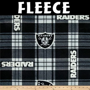 NFL Las Vegas Raiders Plaid 6415-D Fleece Fabric by the Yard - Picture 1 of 3