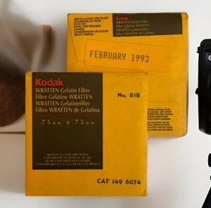 Kodak Wratten 81B Gelatin Filter 149 6074 75x75mm 3x3" NEW 1993 Sealed - Picture 1 of 4