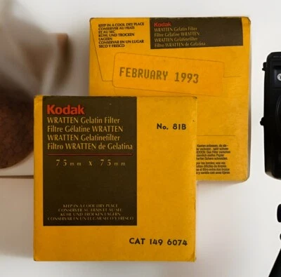 Kodak Wratten 81B Gelatin Filter 149 6074 75x75mm 3x3" NEW 1993 Sealed - Image 1 of 4