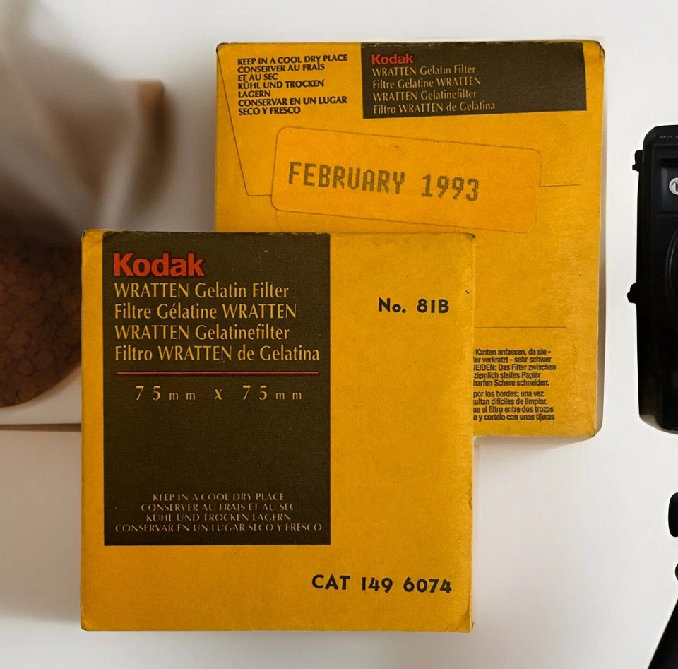 Kodak Wratten 81B Gelatin Filter 149 6074 75x75mm 3x3" NEW 1993 Sealed - Image 1 of 4