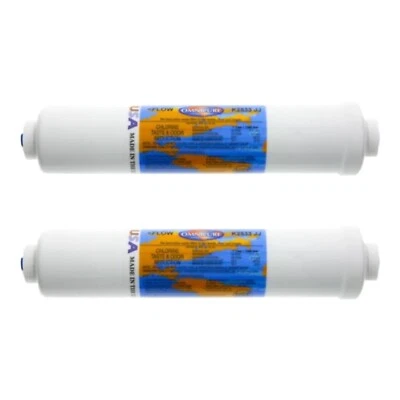 2PK Omnipure K2533JJ In-Line Fridge Water Filters 1/4" Push Fit – New - Image 1 of 3