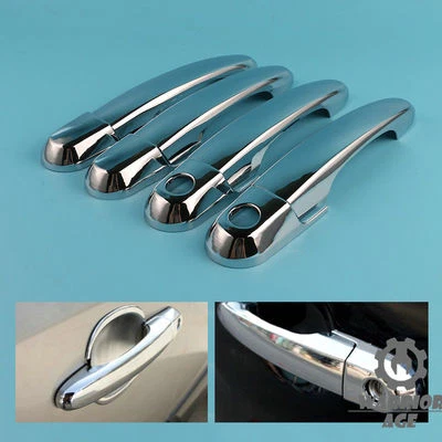4X Chrome Door Handle Cap Decor Fit Hyundai Tucson 2004 2005 2006 2007 2008 2009 Foto 1 de 4
