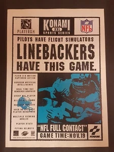 NFL Full Contact Konami Saturn Print Ad Original Art 7.75x10.80 - Picture 1 of 1