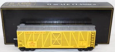 K-Line K763-2112 Union Pacific Stock Car UP #42600D 1/48 O Scale Yellow/Silver - Image 1 of 4