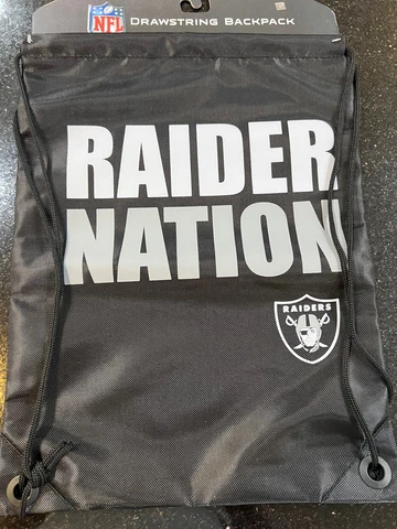 Oakland Raiders Raider Nation NFL Slogan Drawstring Backpack Team Logo Foco Cover
