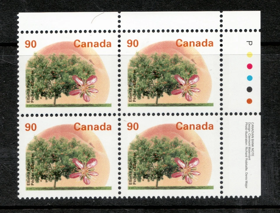 1995 - #1374 UR Pl. Peterborough Block - Canada Fruit Tree Definitive - cv$12.50 - Image 1 of 1
