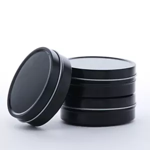 Empty Round Steel Metal Containers 2 oz (24 count) - Picture 1 of 4