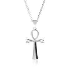 Mens Womens Egyptian Ankh Cross Eye Of Horus Crucifix Pendant Necklace Gift