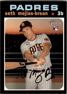 2020 Heritage High Number Base #607 Seth Mejias-Brean - San Diego Padres!
