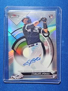 2023 Topps Finest Carlos Perez Rookie Refractor On Card Auto RC White Sox