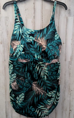 Traje de baño Swim by Cacique de una pieza para mujer 20 inalámbrico ligeramente forrado tropical Foto 1 de 4