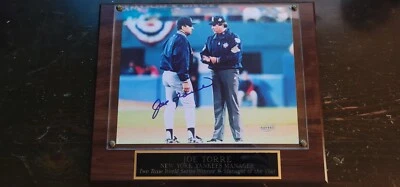 New York Yankees Joe Torre 8"x10" Autographed Plaque Steiner COA - Image 1 of 3