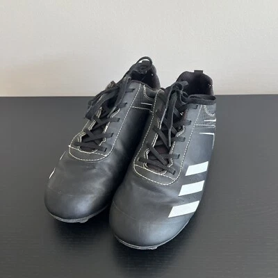 Adidas Youth 4.5 Baseball Cleats Black White Stripes - Image 1 of 4