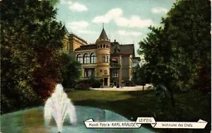 Deutschland alte AK Vintage Leipzig Karl Krause Fabrik Chef Haus (592) - Bild 1 von 2