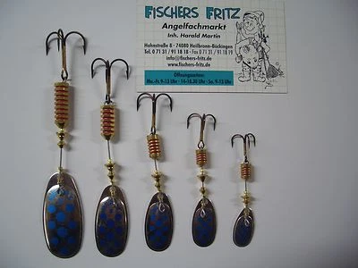 Mepps Comet Decorée silber/blau Spinner Kunstköder Blinker Angeln Köder