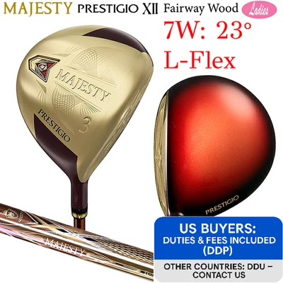 Ladies Majesty Prestigio XII 12 Fairway wood 7W 23° L-Flex TL750 w/Headcover - Image 1 of 4
