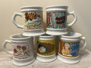 Set of 5 Vintage Cups by The Corner Store Porcelain Mugs - Foto 1 di 5