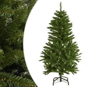 vidaXL Artificial Hinged Christmas Tree Green PVC, metal Medium - Picture 1 of 8