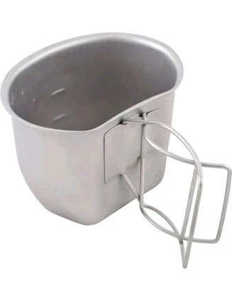 Genuine BCB Stainless Steel SILVER British Army 58 pattern Crusader Mug/ Cup NEW - Image 1 of 3