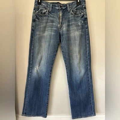 Lucky Brand Blue Jeans 361 Vintage Straight Mens 32x30 Measures 35” Distressed - Image 1 of 4