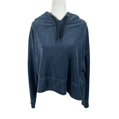 Calvin Klein Performance Blue Sweatshirt Hoodie Top Large Pullover Casual Velour - Image 1 of 4