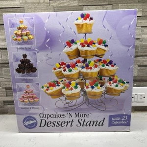 Wilton Cupcakes 'N More Dessert Stand Four Tier Holds 23 Cupcakes 2006 NOS - Picture 1 of 5
